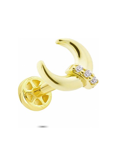 Glorria Altın Hilal Tragus Piercing Altın