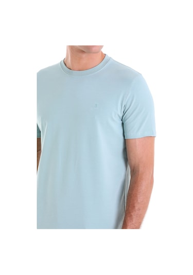 Hatemoğlu Mint Regular Fit Düz Pamuklu Bisiklet Yaka Triko Tişört Mint