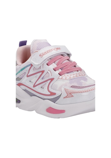 Slazenger KYRIE Çocuk Cırt Cırtlı Beyaz / Pembe Günlük Spor Ayakkabısı