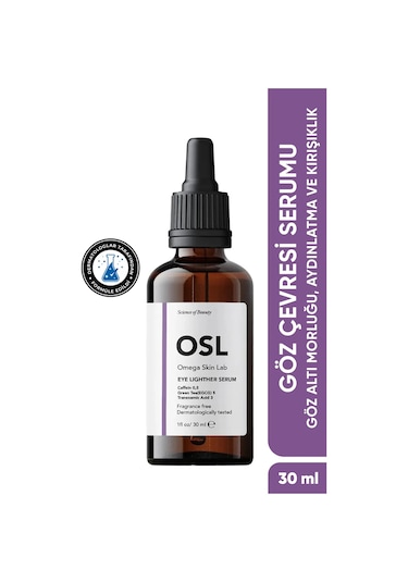 OSL Omega Skin Lab Göz Altı Morluğu Aydınlatıcı Ve Kırışıklık İçin Göz Çevresi Serumu 30 ML