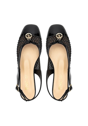 Tamer Tanca Kadın Deri & Tekstil Siyah Rugan Babet Ayakkabı 1036 7449 Bn Ayk Y25 Sıyah Rgn Siyah Rugan