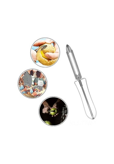 Tenfowee Ev Mutfak İçin Çelik Soğan Patates Kabuklayıcı - Çeşitli Sebzeler Ve Meyveler İçin Kolay Kullanım, Hafif Ve Dayanıklı Diğer