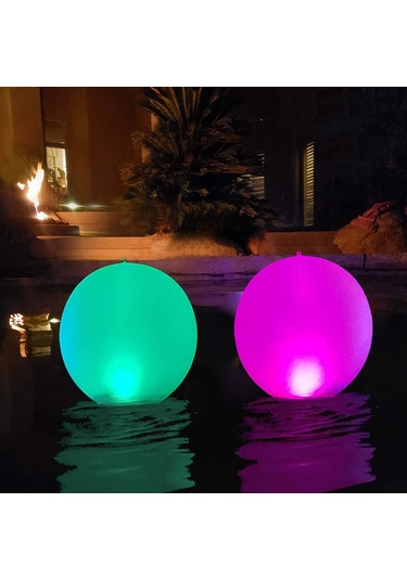 13 Renk Yüzer Havuz Işıkları 40cm Büyük Şişme Havuz Plaj Topu Su Çok Renkli