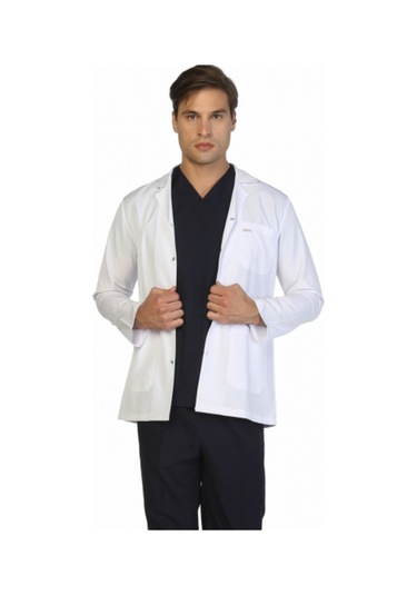 Bay Kısa Boy Ceket Yaka Doktor Önlüğü