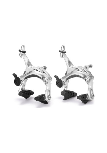 Geeroyoo Yüksek Performanslı Alüminyum Bisiklet Fren Seti - Çift Kollu C Tipi V Fren, Yol Ve Katlanır Bisikletler İçin Gümüş