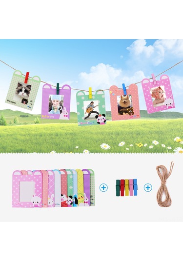 Leezsing Fujifilm Instax Mini 11 Aksesuar Seti - Yıldız Desenli Fotoğraf Çerçeveleri