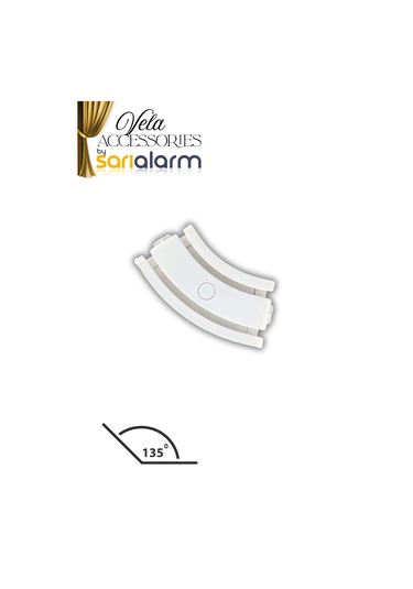 Vela - 2 Raylı Kornişler İçin Yarım Dönüş 45 Beyaz