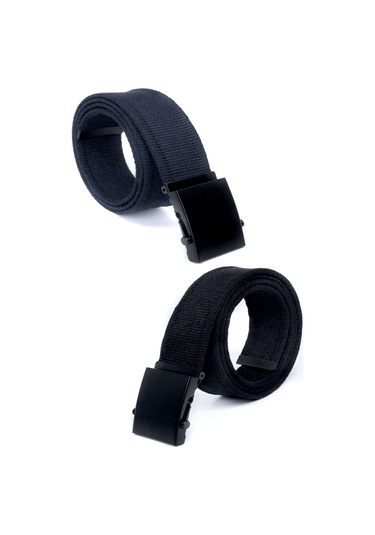 2 Adet Siyah Tokalı Kolon Kemeri 4cm Siyahlacivert