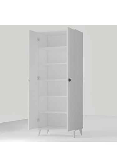 Suntalam 2 Kapaklı 5 Raflı Mega Çok Amaçlı Mutfak Dolabı Banyo Do
