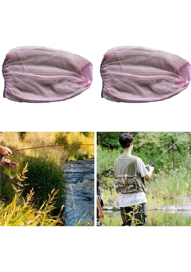 Suntek 2 Adet Kafa Net Mesh Yüksek Görünürlük Evrensel-pembe Pembe