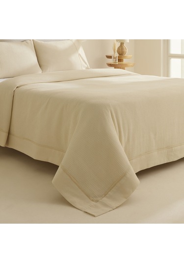 Karaca Home Elarıs Gofre Çift Kişilik Yatak Örtüsü Takımı Ekru Ekru