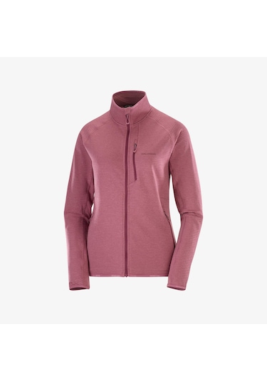 Salomon Essentıal Lıghtwarm Kadın Tam Fermuar Polar Nocturne Lc2647700 Pembe