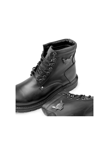 Glaz Hakiki Deri Erkek Bağcıklı Postal Bot, Harley Bot