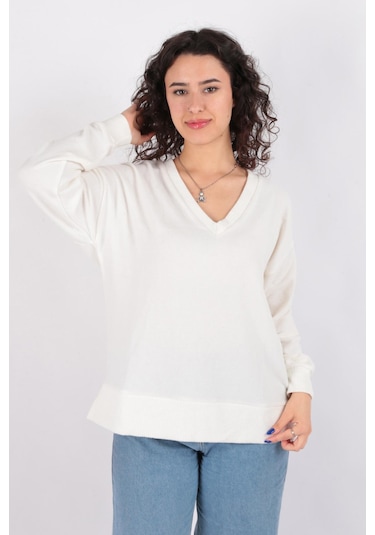 Busem W0011332 Kadın Kazak Ekru