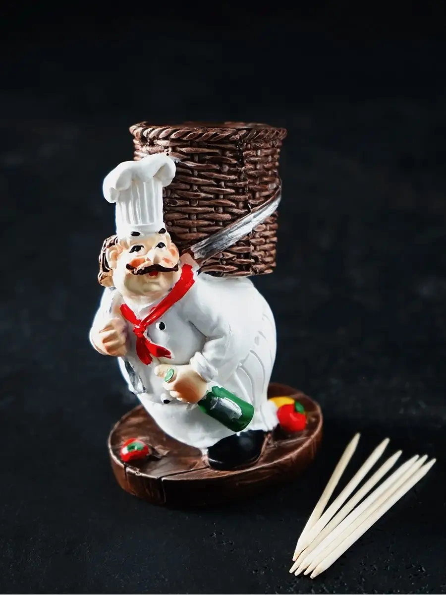 Skyphos Diş Kürdanlığı "neşeli Aşçı" 6,5x5x10 Cm 65253228 Kahverengi