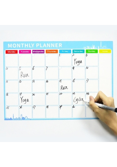 Cbtx Manyetik Aylık Planlayıcı Buzdolabı Mıknatısı Pet Manyetik Yumuşak Beyaz Tahta, Boyut: 29,7cm X 42cm Yeşil