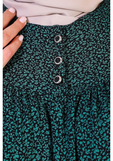 Kadın Uzun Buyuk Beden Anne Elbise Yazlik Tesettur Giyim 001