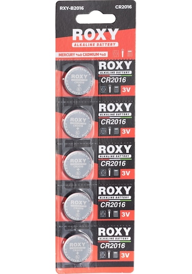 Roxy Cr2016 Lityum Düğme Pil 3v Cr2016 5'li