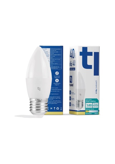 Redeem C37s E27 Mum Ampul, Titreşimsiz, Göz Konforu, 524 Lümen, Tatlı Beyaz, 3500 Kelvin