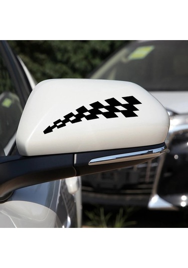 2p Otomobil Çıkartma Denetleyici Bayrağı F1 Yarış Jdm Yansıtıcı Dekorasyon Çizik White Reflective 29x7.5cm 1 Piece Set