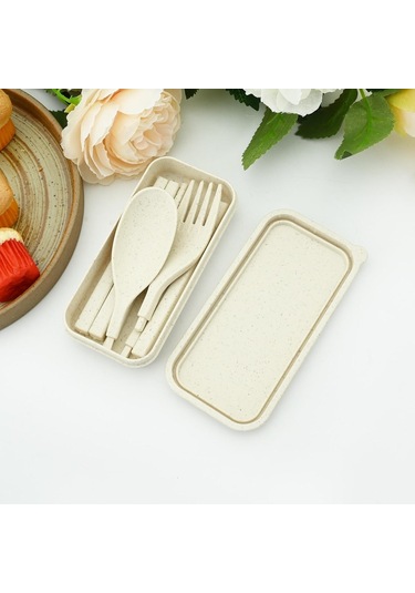 Pembe Taşınabilir Katlama Seyahat Sofra Seti Mini Kutu Ile Çatal Kaşık Çubuklarını Sofr Taşınabilir Çatal Bıçak Kaşık Tk. 56470320 Pembe