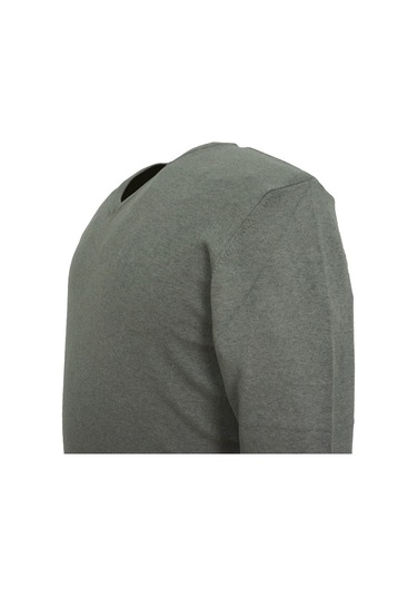 Erkek Büyük Beden Battal Boy 110 Kilo İçin Uygun V Yaka Triko Kazak Gri Erkek Büyük Beden Battal Boy 110 Kilo İçin Uygun V Yaka Triko Kazak Gri