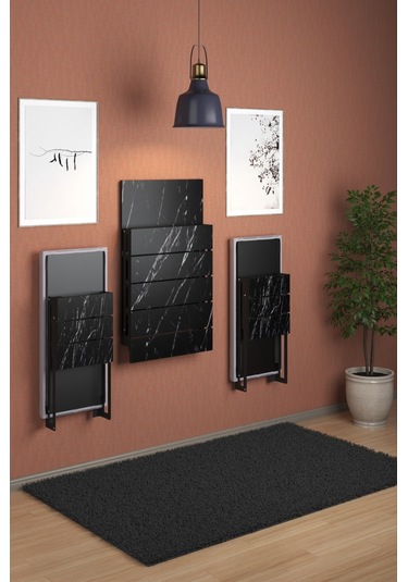 Açelya Döşemeli Duvara Monte 2tabureli Mutfak Masası