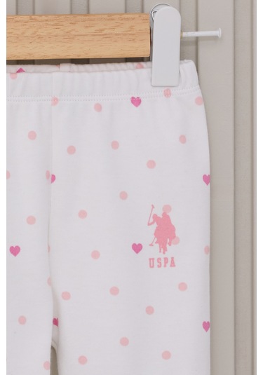 U.s. Polo Assn. Kız Bebek Krem Pijama Takım 50322797-vr071 KREM