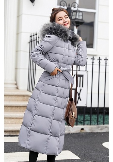 Barbora Günlük Kışlık Tam Boy Şişme Kadın Mont Bt180Gri