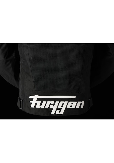 Furygan Atom Vented Evo Yazlık Korumalı Erkek Ceketi Siyah Beyaz S