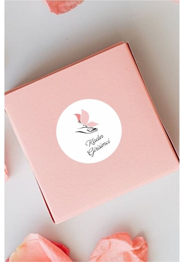 Girişimci Kadın Sticker Paketleme Etiketi 3x3 Cm 96 Adet