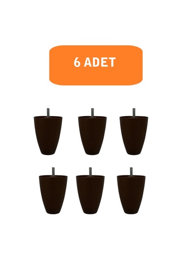 Homdep Kanepe Koltuk Tv Ünitesi Konsol Yükseltme Adalya Model Plastik Ayak 10 Cm Ceviz Renk 6 Adet Ceviz