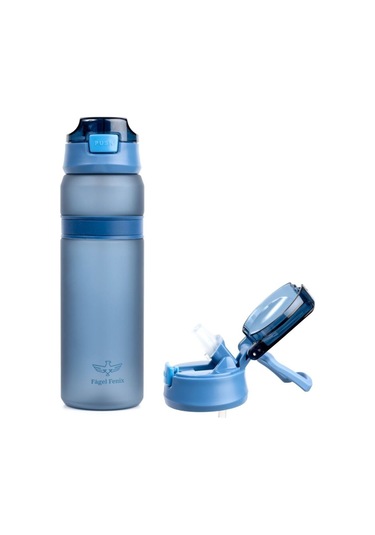 Fagel Fenix Çift Kapaklı Gentian Matte 850 Ml Tritan Su Matarası MAvi