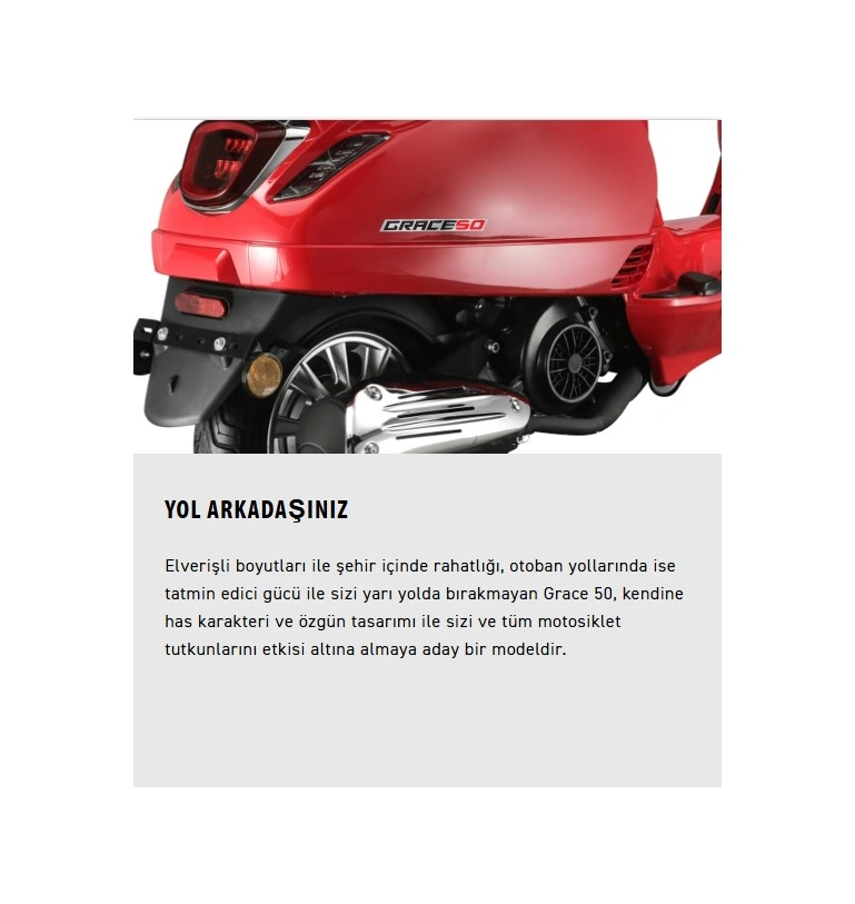 Kuba Grace 50 Motosiklet Beyaz