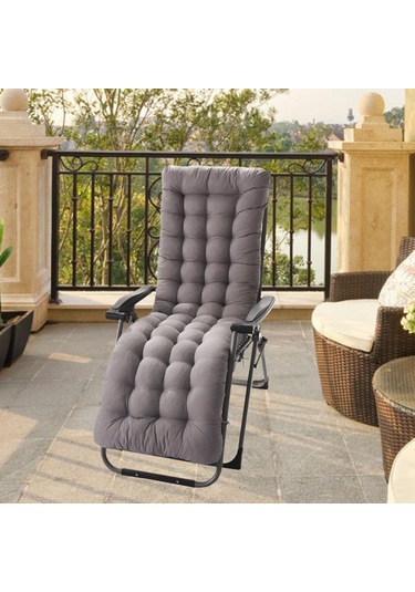 Suntek Rahat Polyester Bahçe Yatar Minderi Kalınlaşmış Mat Gri Bir