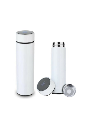 Dijital Sıcaklık Göstergeli Renkli Çelik Termos - 500 Ml Diğer