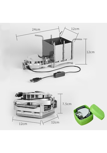 Açık Hava Kamp Odun Sobası Brs-116 Gümüş