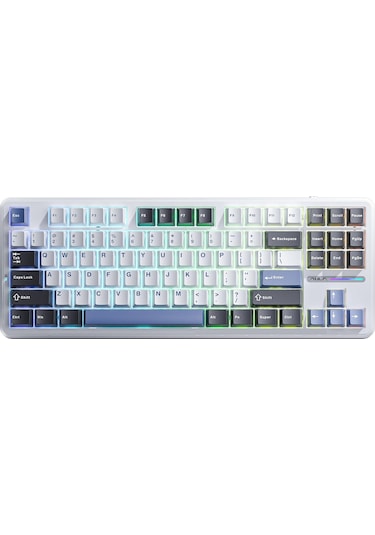 Aula F87 Mekanik Rgb Tkl Gray Switch Kablosuz Makrolu Hot Swap Klavye