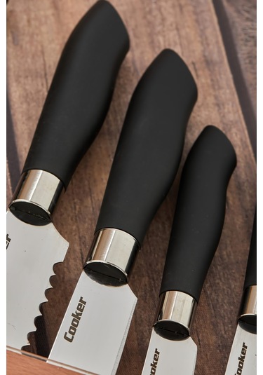 Cooker Skycut 6 Parça Lux Bıçak Seti Ckr3584 Ahşap