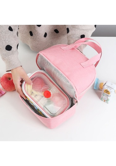 Kadınlar İçin Çift Bölmeli Yalıtımlı Öğle Yemeği Çantaları, Erkekler İçin Yalıtımlı Tote Çanta, S İçin Hafif Ve Taşınabilir Öğle Yemeği Kutusu Çok Renkli