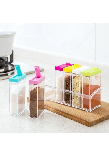 Depolama Konteyner Şişe Şeffaf Baharat Kavanoz Biber Püskürtücü Konteyner Çeşni Cruet Saklama Kabı Mutfak Aracı Şişeler, Kavanozlar Ve Amp Kutular 1