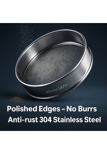 Willowhaven 304 Paslanmaz Çelik 36 Mesh Elek 20cm Bahçe Toprak Eleme