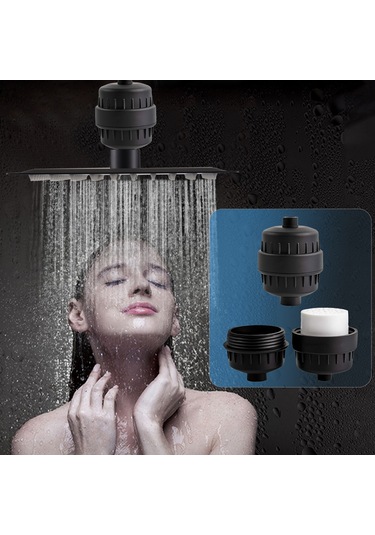 Dofolink 20 Aşama Filtreli Duş Filtresi - Klor Ve Ağır Metal Giderici, Siyah Mat, Evde Kolay Kurulum, Tüm Duş Basınçlarına Uyumlu