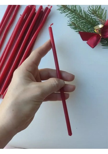 Svecnaa Amelico Balmumu Doğal Balmumu Mumlar 20 Adet 398414840 Kirmızı