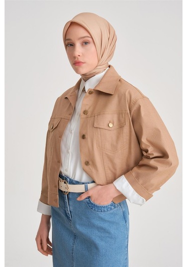 Armine Kısa Denim Ceket 24y5405 Camel-camel Camel