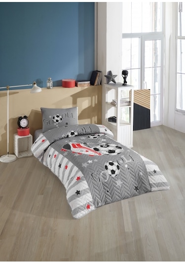 Kristal Legends Kapitone Nevresim Siyah Beyaz