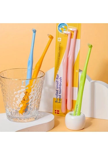 Willowhaven İki Kombinasyon Diş Fırçası, Çift Paket Sivri + Yuvarlak Başlı Çeşitler