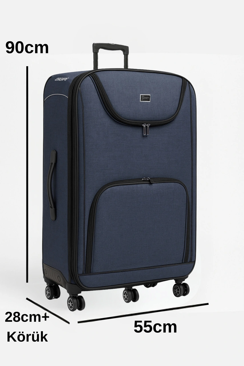 Louisiana Polo Battal Boy Kumaş Valiz Lacivert 2308 Lacivert