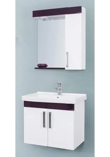 70 Cm Mdf Mor Banyo Dolabı Mdf Siyah