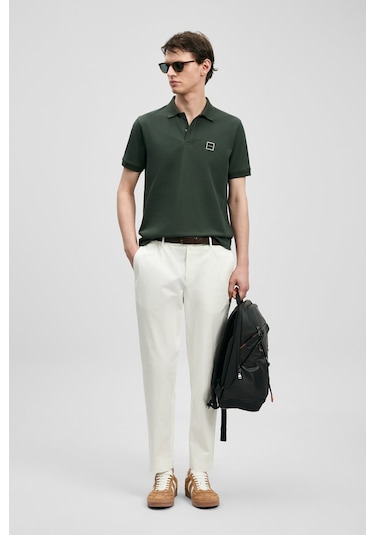 Lufian Carter Smart Erkek Polo T-shirt 111040233 Haki
